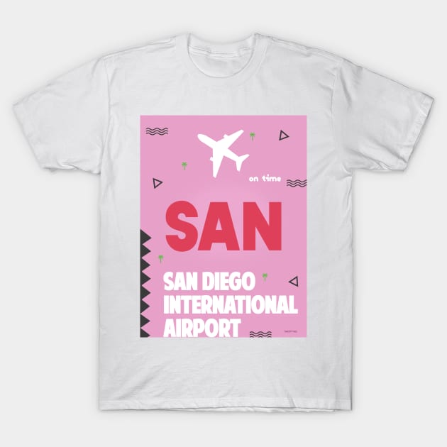 SAN San Diego airport T-Shirt by Woohoo